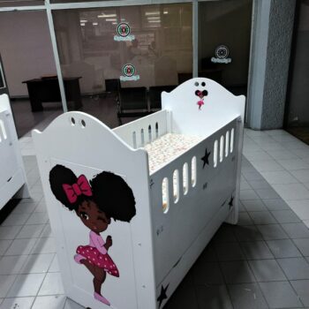 Mdf Baby Bed ( girl theme)