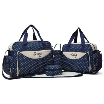5 in 1 Baby Diaper Bag - Navy blue
