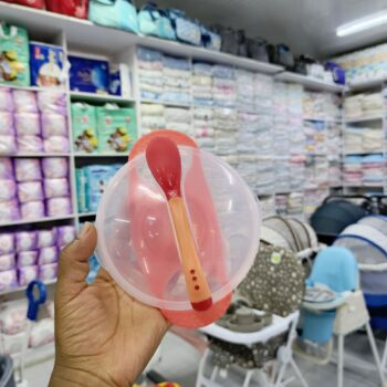 Baby Weaning Suction Bowl. Non-spill With Spoon And Lid