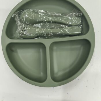 Silicone Plates With Fork And Spoon