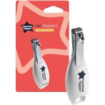Tommee Tippee Essentials Baby Nail Clippers, Rounded Edges and Moulded Handle Age- Newborn and Above