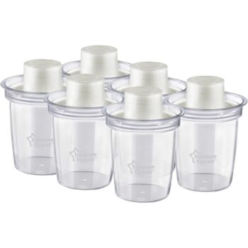Tommee Tippee Milk Powder Dispensers Pack of 6 Transparent Age- Newborn & Above