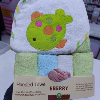 Hooded Towel With 4 Wash Cloth
