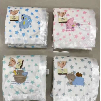 Baby Fleece Shawl- Starred