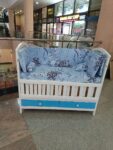 Baby Wooden Bed with Mattress and Cot Bumper