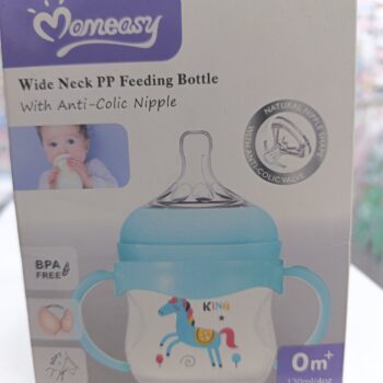 Momeasy Wide Neck PP Feeding Bottle with Anti-Colic Nipple 120ml / 0m+