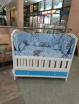 Baby Wooden Bed With Mattress & Cot Bumper