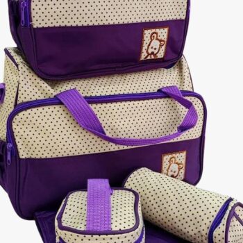 5 in 1 Baby Diaper Bag - Purple