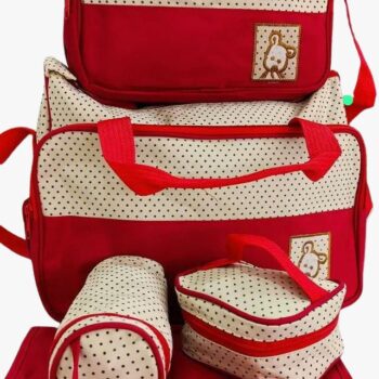 5 in 1 Baby Diaper Bag -Red