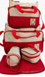 5 in 1 Baby Diaper Bag -Red