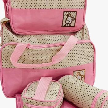5 in 1 Baby Diaper Bag -Pink
