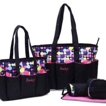 5 in 1 Baby Diaper Bag - Flowered