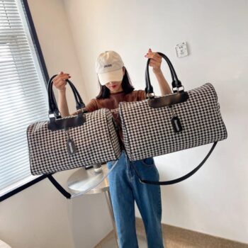Haoranshe Houndstooth Diaper / Mommy Duffel Bag.