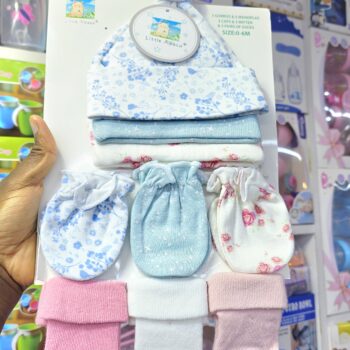 Cotton cups, Mittens And Socks Newborn Set ,0-6m