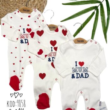 3 Pack Assorted Cotton 
Rompers