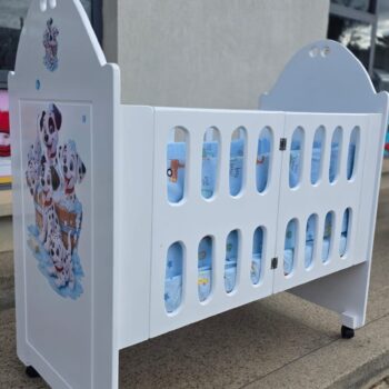 2 x 4 Ft Foldable Mdf Baby cot with matress and cot Bumper.