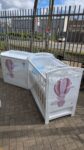2 x 4 Ft Wooden baby cot and 3 by 3 ft chest of drawers