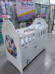 2 x 4 Ft MDF Baby Cot with 3 inch mattress and cot bumper
