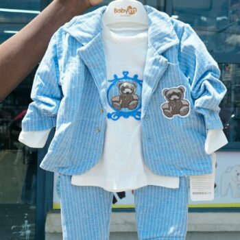 3 in 1 Turkey Boys Outfit (Blue)